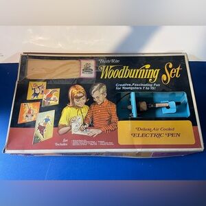 Vintage Burn Rite RAPCO Deluxe Woodburning Set Electric Pen-Original Box- WORKS